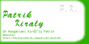 patrik kiraly business card